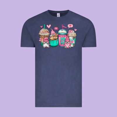 Valentines Day Gnomes Coffee Cups Vintage Tee Designed By Jasminsmagicworld