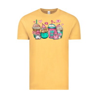 Vintage Mustard valentines day gnomes coffee cups Vintage Tee - Jasminsmagicworld