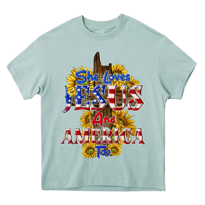 She Loves Jesus Heavy Core Tee by texasbilliewilder | Teevron