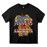 Black she loves jesus Heavy Core Tee - texasbilliewilder