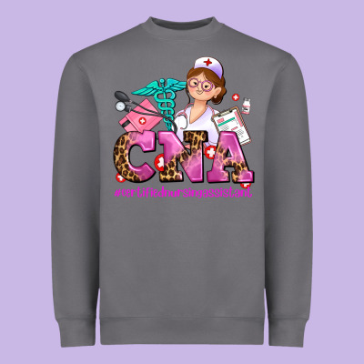 Cna Certified Nursing Assistant Heavyweight Sweatshirt Designed By Adodesignshop