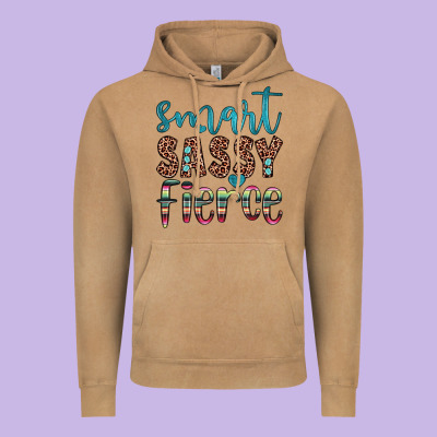 Smart  Sassy Fierce Vintage Hoodie Designed By Jahusdesignshop