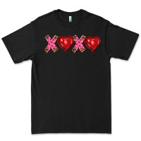 Black valentine's day xoxo heart balloon Premium Tee - RanaPortraitStore