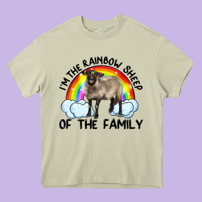 I'm The Rainbow Sheep Of The Family Suffolk Sheep Black Face Sheep Heavy Core Tee Designed By Artiststas