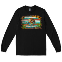Black cactus turquoise serape leopard mexican flag Long Sleeve Tee - Jasminsmagicworld