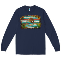 Navy cactus turquoise serape leopard mexican flag Long Sleeve Tee - Jasminsmagicworld