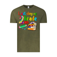 Vintage Olive last day of second grade Vintage Tee - Artiststas