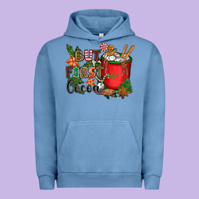 But First Cocoa Urban Hoodie Designed By Cowgirlartshop