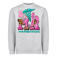 Heather Grey m a medical assistant Heavyweight Sweatshirt - AdoDesignShop