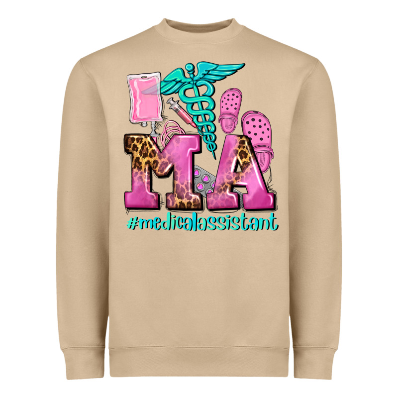 M A Medical Assistant Heavyweight Sweatshirt by AdoDesignShop | Teevron