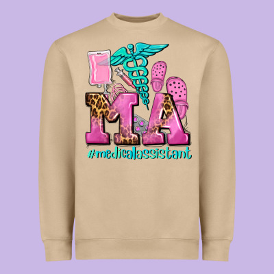 M A Medical Assistant Heavyweight Sweatshirt Designed By Adodesignshop