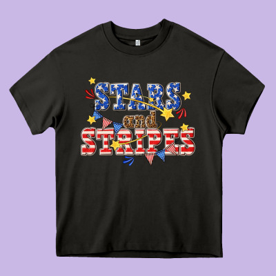 Stars And Striper Billie Wilder Heavy Core Tee Designed By Texasbilliewilder