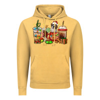 Vintage Mustard Christmas coffee cups with Saint Bernard Vintage Hoodie - RanaPortraitStore