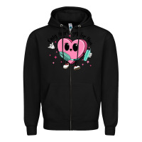 Black only heart eyes for you Zipper Hoodie - MaliasSmallBusiness