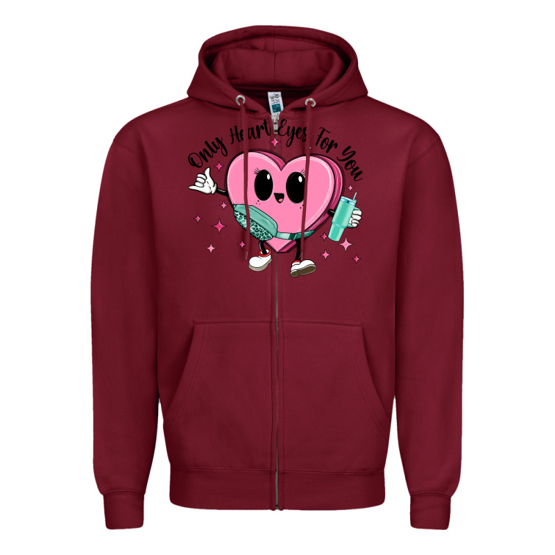 Only Heart Eyes For You Zipper Hoodie by MaliasSmallBusiness | Teevron