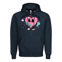 Navy only heart eyes for you Zipper Hoodie - MaliasSmallBusiness