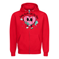 Red only heart eyes for you Zipper Hoodie - MaliasSmallBusiness