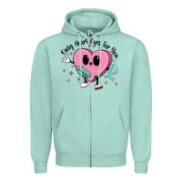 Seafoam only heart eyes for you Zipper Hoodie - MaliasSmallBusiness