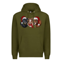 Army Green christmas heifers Premium Hoodie - RanaPortraitStore