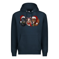 Navy christmas heifers Premium Hoodie - RanaPortraitStore