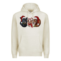 Oatmeal Heather christmas heifers Premium Hoodie - RanaPortraitStore