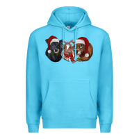 Ocean Blue christmas heifers Premium Hoodie - RanaPortraitStore