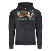 Vintage Black peace love coffee Vintage Hoodie - AdoDesignShop