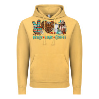 Vintage Mustard peace love coffee Vintage Hoodie - AdoDesignShop
