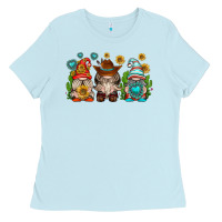 Baby Blue western gnomies Ladies Tee - texasbilliewilder