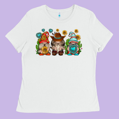 Western Gnomies Ladies Tee Designed By Texasbilliewilder