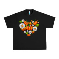 Black pumpkin and daisies Urban Heavy Tee - AdoDesignShop