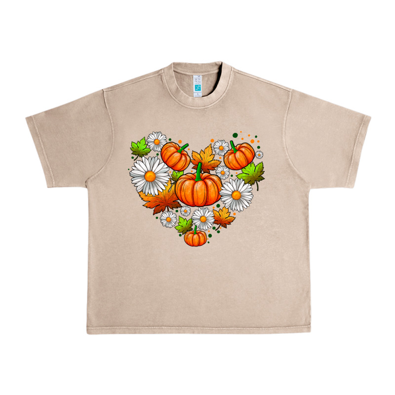 Pumpkin And Daisies Urban Heavy Tee by AdoDesignShop | Teevron