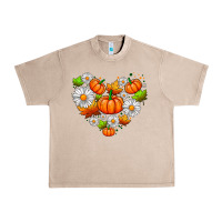 French Oak pumpkin and daisies Urban Heavy Tee - AdoDesignShop