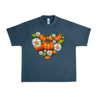 Midnight Navy pumpkin and daisies Urban Heavy Tee - AdoDesignShop