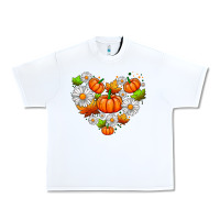 White pumpkin and daisies Urban Heavy Tee - AdoDesignShop