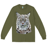 Army Green Bobcat Head Long Sleeve Tee - LillyAllenDesigns