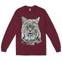 Burgundy Bobcat Head Long Sleeve Tee - LillyAllenDesigns