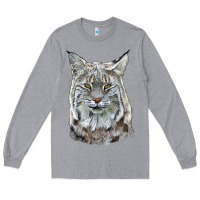 Heather Grey Bobcat Head Long Sleeve Tee - LillyAllenDesigns