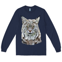 Navy Bobcat Head Long Sleeve Tee - LillyAllenDesigns
