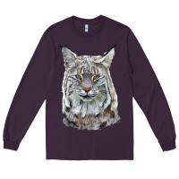 Plum Bobcat Head Long Sleeve Tee - LillyAllenDesigns