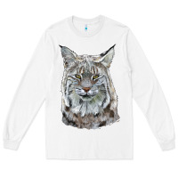 White Bobcat Head Long Sleeve Tee - LillyAllenDesigns