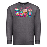 Charcoal Heather tie dye hippie coffee cups Premium Sweatshirt - Jasminsmagicworld