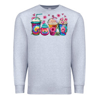 Heather Grey tie dye hippie coffee cups Premium Sweatshirt - Jasminsmagicworld
