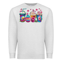 Oatmeal Heather tie dye hippie coffee cups Premium Sweatshirt - Jasminsmagicworld