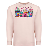Pale Pink tie dye hippie coffee cups Premium Sweatshirt - Jasminsmagicworld