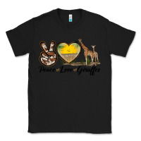 Black Peace Love Giraffes Classic Tee - LillyAllenDesigns