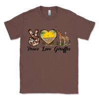Chestnut Peace Love Giraffes Classic Tee - LillyAllenDesigns