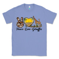 Colony Blue Peace Love Giraffes Classic Tee - LillyAllenDesigns