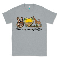 Heather Grey Peace Love Giraffes Classic Tee - LillyAllenDesigns