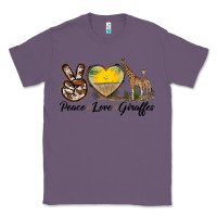 Lavender Peace Love Giraffes Classic Tee - LillyAllenDesigns